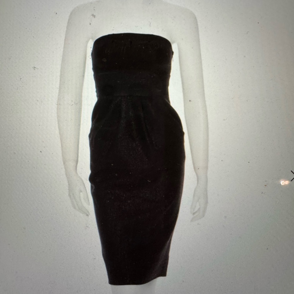 Diane Von Furstenberg elegant sexy Strapless Black Dress